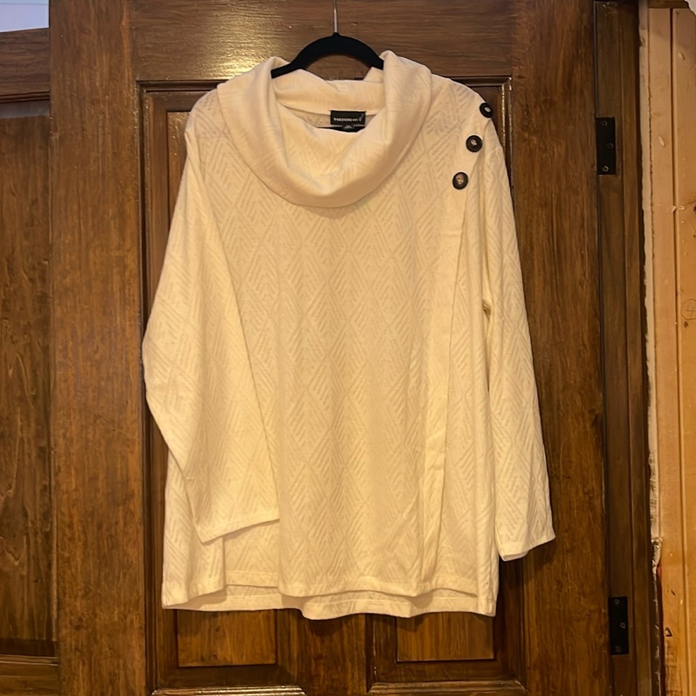 Fortune & Ivy Brushed Cowl Neck Top NWT SZ 2X